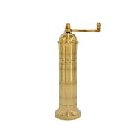 Alexander Home Original Greek Salt Mill, 8-Inch Brass- European Manual Salt Grinder Refillable, with Polishing Cloth