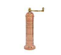 Alexander Home Original Greek Salt Mill 8 Inch Tall European Salt Mill with Crank Hand Crank Salt Mill Manual Refillable Copper