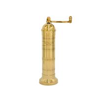 Alexander Home The Original Greek Salt Mill 8 Inch Tall | European Salt Mill Grinder with Crank Handle | Manual Salt Grinder | Salt Refillable - Brass