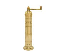 Alexander Home The Original Greek Salt Mill 9 Inch Tall | European Salt Mill Grinder with Crank Handle | Manual Salt Grinder | Salt Refillable - Brass