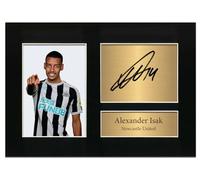 Alexander Isak Newcastle United Autograph Player Photo Signed A4 Printed Memorabilia Reproduction Print Picture Display Toon Army No146