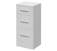 Alexander James 3 Drawer Storage Unit | Gloss White | MDF | 350mm x 300mm