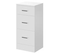 Alexander James 3 Drawer Storage Unit | Gloss White | MDF | 350mm x 300mm