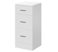 Alexander James 3 Drawer Storage Unit | Gloss White | MDF | 350mm x 330mm