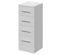 Alexander James 4 Drawer Storage Unit | Gloss White | MDF | 300mm x 300mm