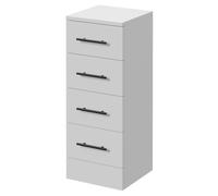 Alexander James 4 Drawer Storage Unit | Gloss White | MDF | 300mm x 300mm