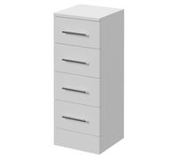 Alexander James 4 Drawer Storage Unit | Gloss White | MDF | 300mm x 300mm