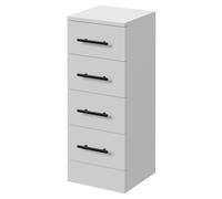 Alexander James 4 Drawer Storage Unit | Gloss White | MDF | 300mm x 300mm