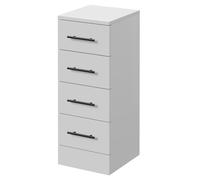 Alexander James 4 Drawer Storage Unit | Gloss White | MDF | 300mm x 330mm