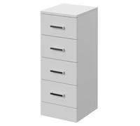 Alexander James 4 Drawer Storage Unit | Gloss White | MDF | 300mm x 330mm