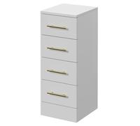 Alexander James 4 Drawer Storage Unit | Gloss White | MDF | 300mm x 330mm