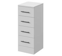 Alexander James 4 Drawer Storage Unit | Gloss White | MDF | 300mm x 330mm