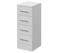 Alexander James 4 Drawer Storage Unit | Gloss White | MDF | 300mm x 330mm