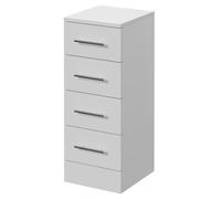 Alexander James 4 Drawer Storage Unit | Gloss White | MDF | 300mm x 330mm
