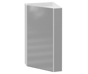 Alexander James Corner Mirrored Cabinet | Gloss White | Glass/MDF | 460mm