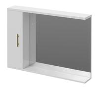 Alexander James Downlit Vanity Mirror with Storage | Gloss White | Glass/Aluminium | 1050mm x 750mm