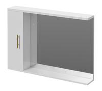 Alexander James Downlit Vanity Mirror with Storage | Gloss White | Glass/Aluminium | 1050mm x 750mm