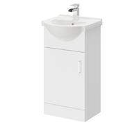 Alexander James Vanity Unit and Basin with 1 Tap Hole | Gloss White | MDF | 450mm