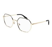 Alexander McQueen AM0338O 001 Unisex Optical frames Metal Gold Geometric