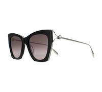 Alexander McQueen AM0375S Womens Black Silver Sunglasses