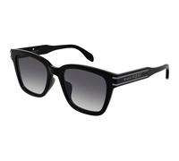 Alexander McQueen AM0399SA 001 Unisex Sunglasses Acetate Black Grey Squared Shaded
