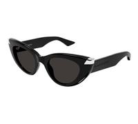 Alexander McQueen AM0442S 001 Woman Sunglasses Acetate Black Grey Cat Eye