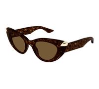 Alexander McQueen AM0442S 003 Woman Sunglasses Acetate Havana Brown Cat Eye