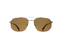 Alexander McQueen Man Alexander McQueen AM0458S 002 Sunglasses Acetate Gold Brown Pilot