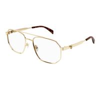 Alexander McQueen AM0459O 002 Man Optical frames Acetate Gold Transparent Pilot