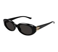 Alexander McQueen AM0469S 001 Woman Sunglasses Acetate Black Grey Round