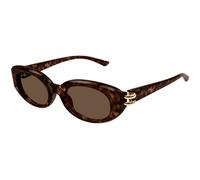 Alexander McQueen AM0469S 002 Woman Sunglasses Acetate Havana Brown Round