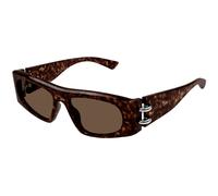 Alexander McQueen AM0471S 002 Unisex Sunglasses Acetate Havana Brown Squared