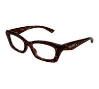 Alexander McQueen AM0474O 002 Woman Optical frames Acetate Havana Transparent Squared