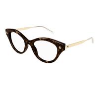 Alexander McQueen AM0485O Women's Glasses, Tortoiseshell, Size 52