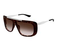 Alexander McQueen AM0492S 003 Unisex Sunglasses Acetate Havana Brown Pilot