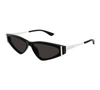 Alexander McQueen AM0493S 001 Woman Sunglasses Acetate Black Grey Geometric
