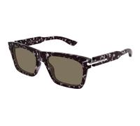 Alexander McQueen AM0495S 002 Man Sunglasses Acetate Havana Brown Squared