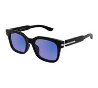 Alexander McQueen AM0496SA 005 Unisex Sunglasses Acetate Black Blue Squared