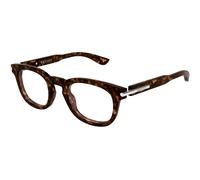 Alexander McQueen AM0498O 002 Man Optical frames Acetate Havana Transparent Round
