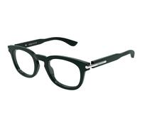 Alexander McQueen AM0498O 004 Man Optical frames Acetate Green Transparent Round