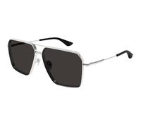 Alexander McQueen AM0500S 001 Man Sunglasses Metal Silver Grey Pilot