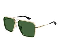Alexander McQueen AM0500S 003 Man Sunglasses Metal Gold Green Pilot