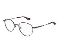 Alexander McQueen AM0502O 003 Unisex Optical frames Metal Ruthenium Transparent Round