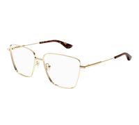 Alexander McQueen AM0503O 002 Woman Optical frames Metal Gold Transparent Squared