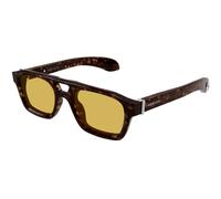 Alexander McQueen AM0505S 002 Man Sunglasses Acetate Havana Pilot