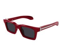 Alexander McQueen AM0506S 005 Man Sunglasses Acetate Red Grey Squared