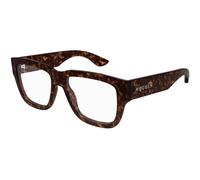 Alexander McQueen AM0510O 002 Unisex Optical frames Acetate Havana Transparent Squared