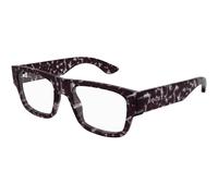 Alexander McQueen AM0511O 002 Man Optical frames Acetate Havana Transparent Squared