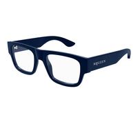 Alexander McQueen AM0511O 003 Man Optical frames Acetate Blue Transparent Squared