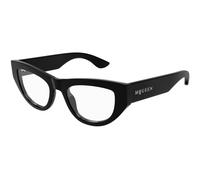 Alexander McQueen AM0512O 001 Woman Optical frames Acetate Black Transparent Cat Eye